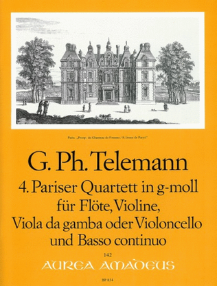 Book cover for 4th Paris Quartet G minor TWV 43:g1