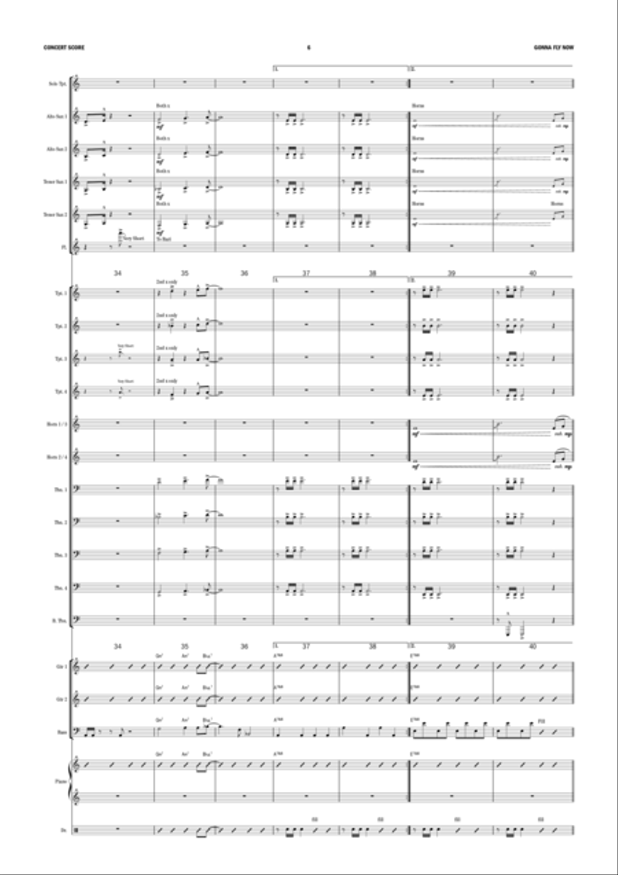 Gonna Fly Now Jazz Ensemble scores gallery preview page 6