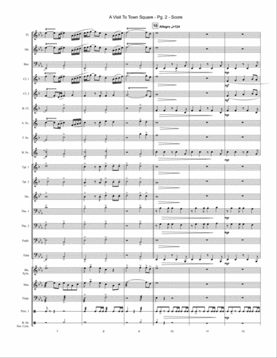 A Visit To Town Square Concert Band scores gallery preview page 3