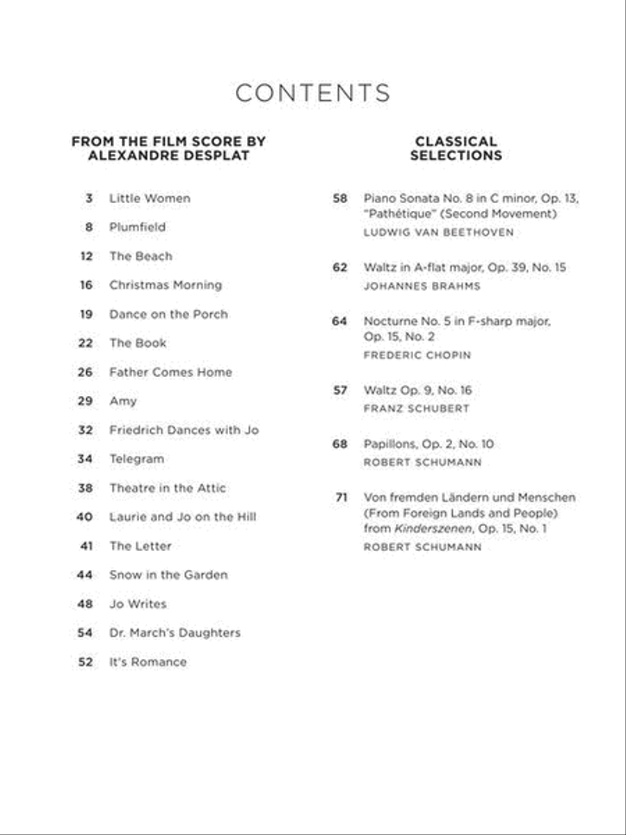 Little Women Piano Solo scores gallery preview page 4