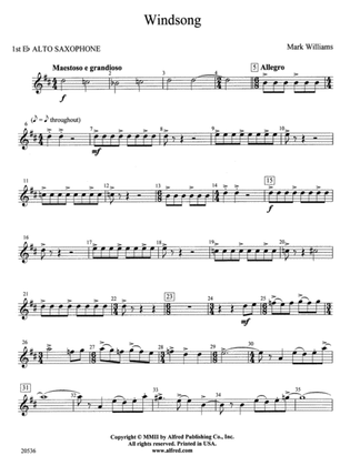 Windsong: E-flat Alto Saxophone