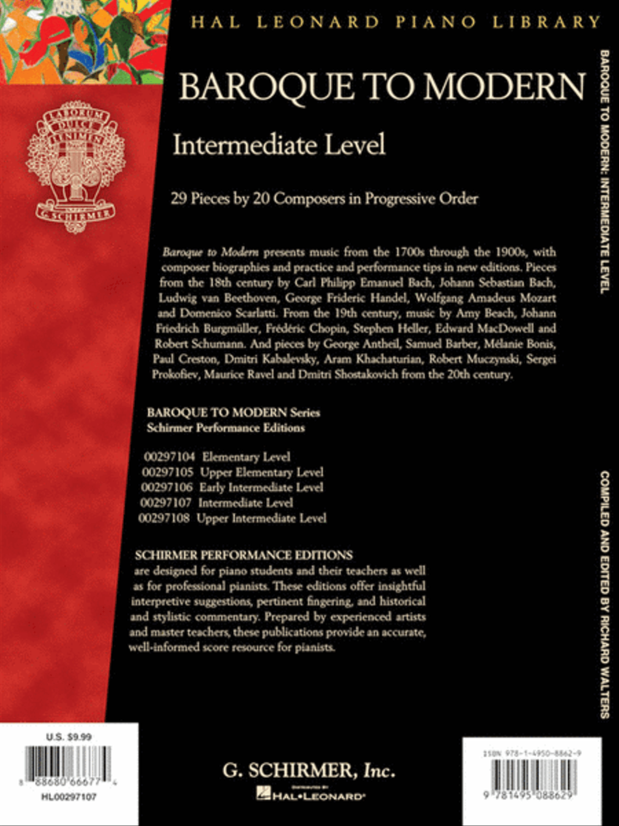 Baroque to Modern: Intermediate Level Piano Solo scores gallery preview page 8