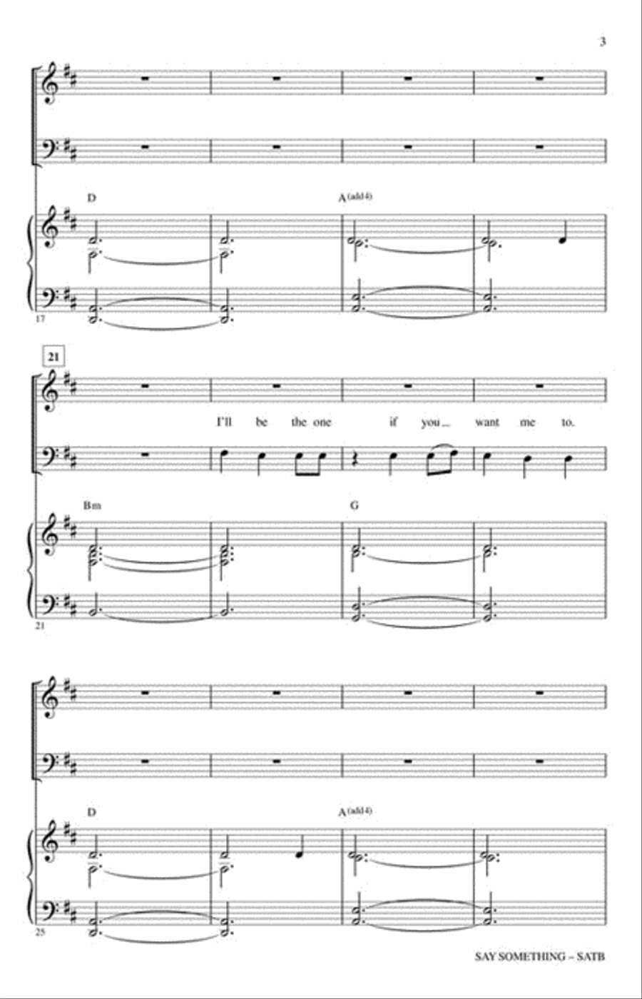 Say Something Say Something 4-Part scores gallery preview page 3