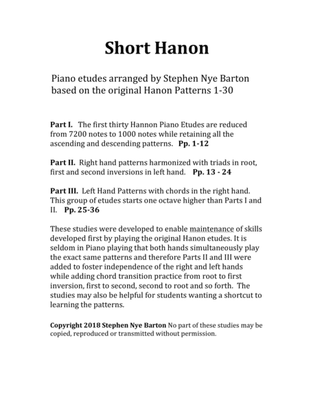 Short Hanon