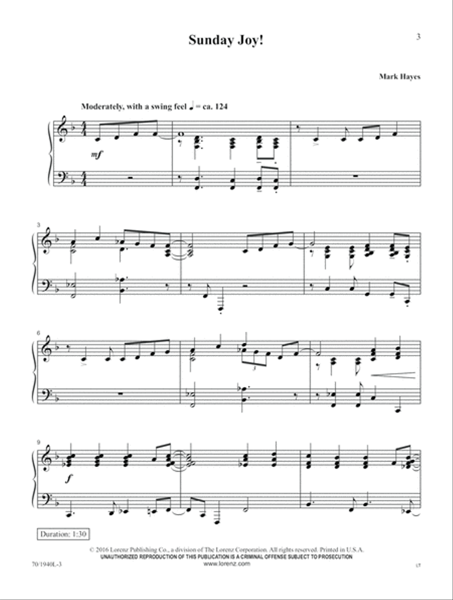 Mark Hayes Miniatures (Digital Delivery) Piano Solo scores gallery preview page 3
