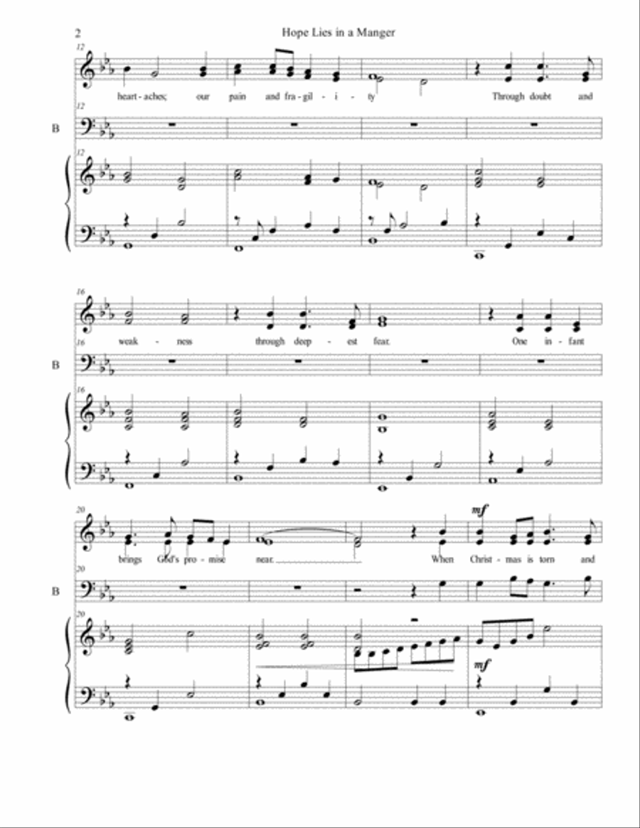 Hope Lies in a Manger Hope Lies in a Manger 3-Part scores gallery preview page 2