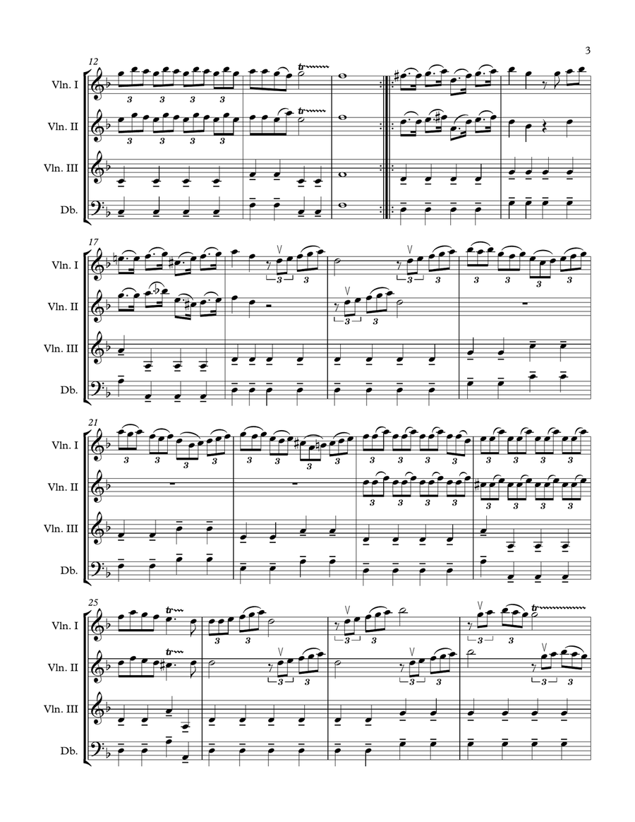 Concerto for Two Mandolins RV532 Andante Concerto for Two Mandolins RV532 Andante Small Ensemble scores gallery preview page 3