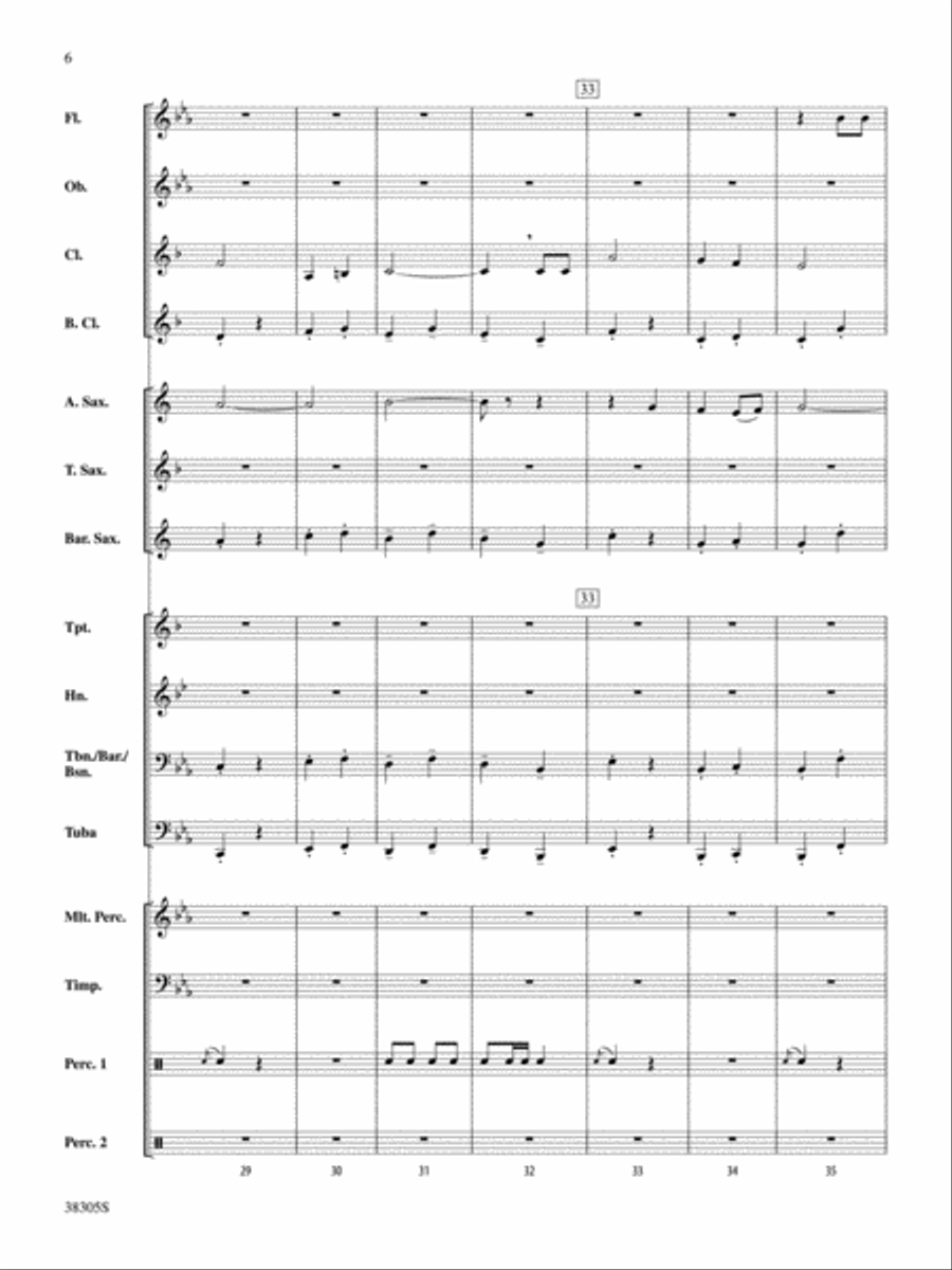 A Star Spangled March: Score Concert Band scores gallery preview page 6