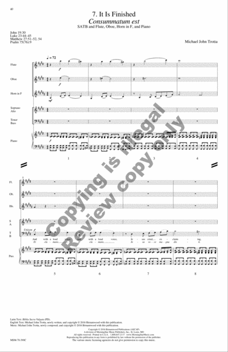 Seven Last Words (Chamber Ensemble Score) Choir scores gallery preview page 43