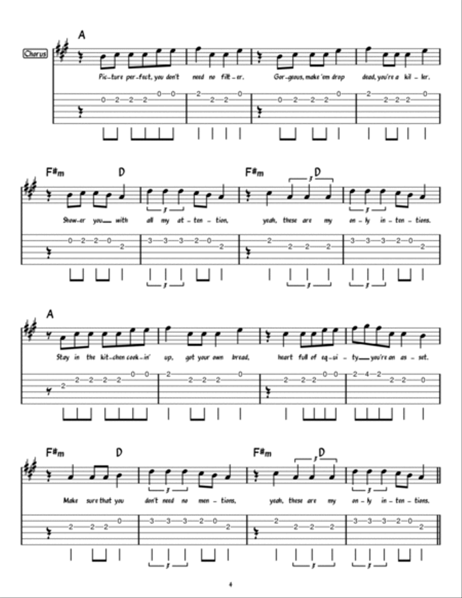 Intentions Intentions Electric Guitar scores gallery preview page 4