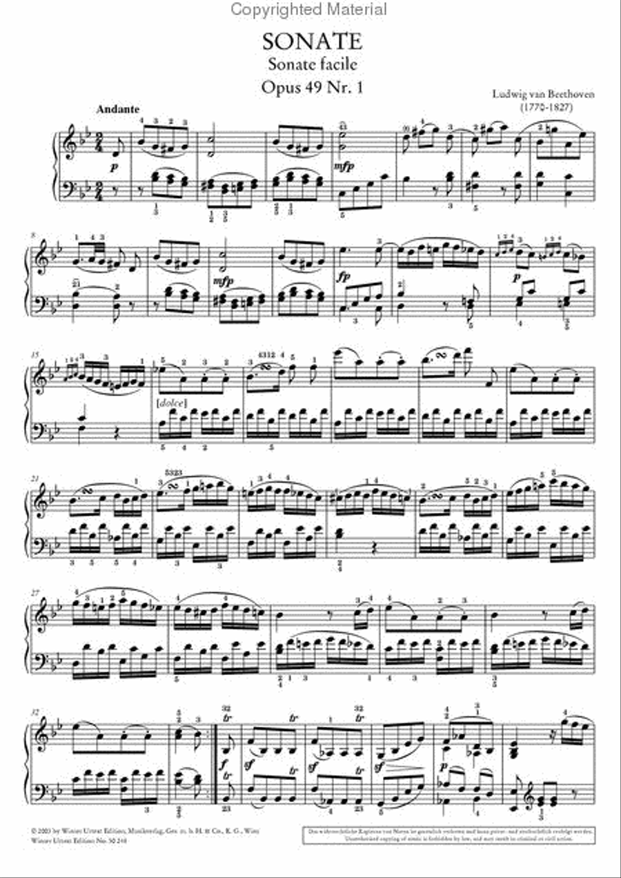 Piano Sonatas, Op. 49/1, 2 Chamber Music scores gallery preview page 2