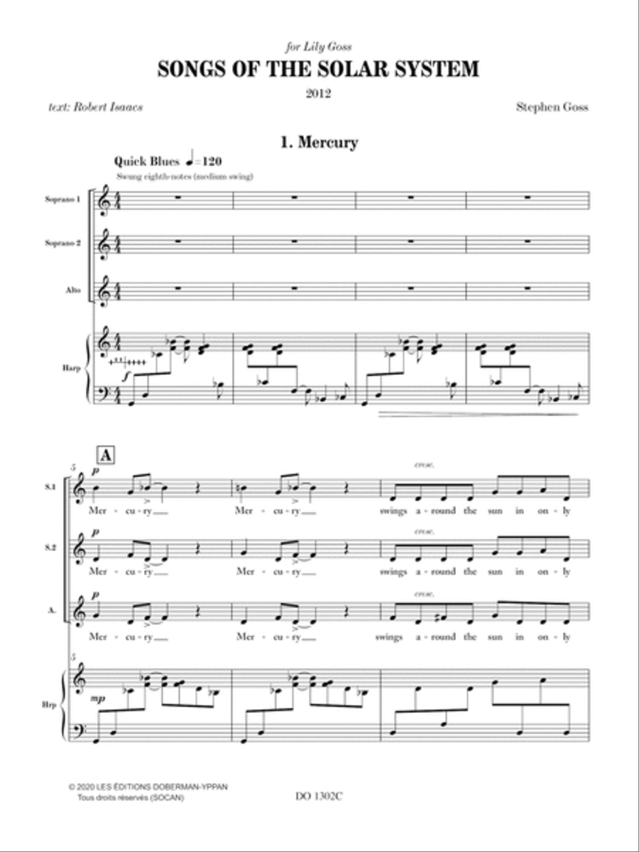 Songs of the Solar System - Partie de choeur SSA scores gallery preview page 5