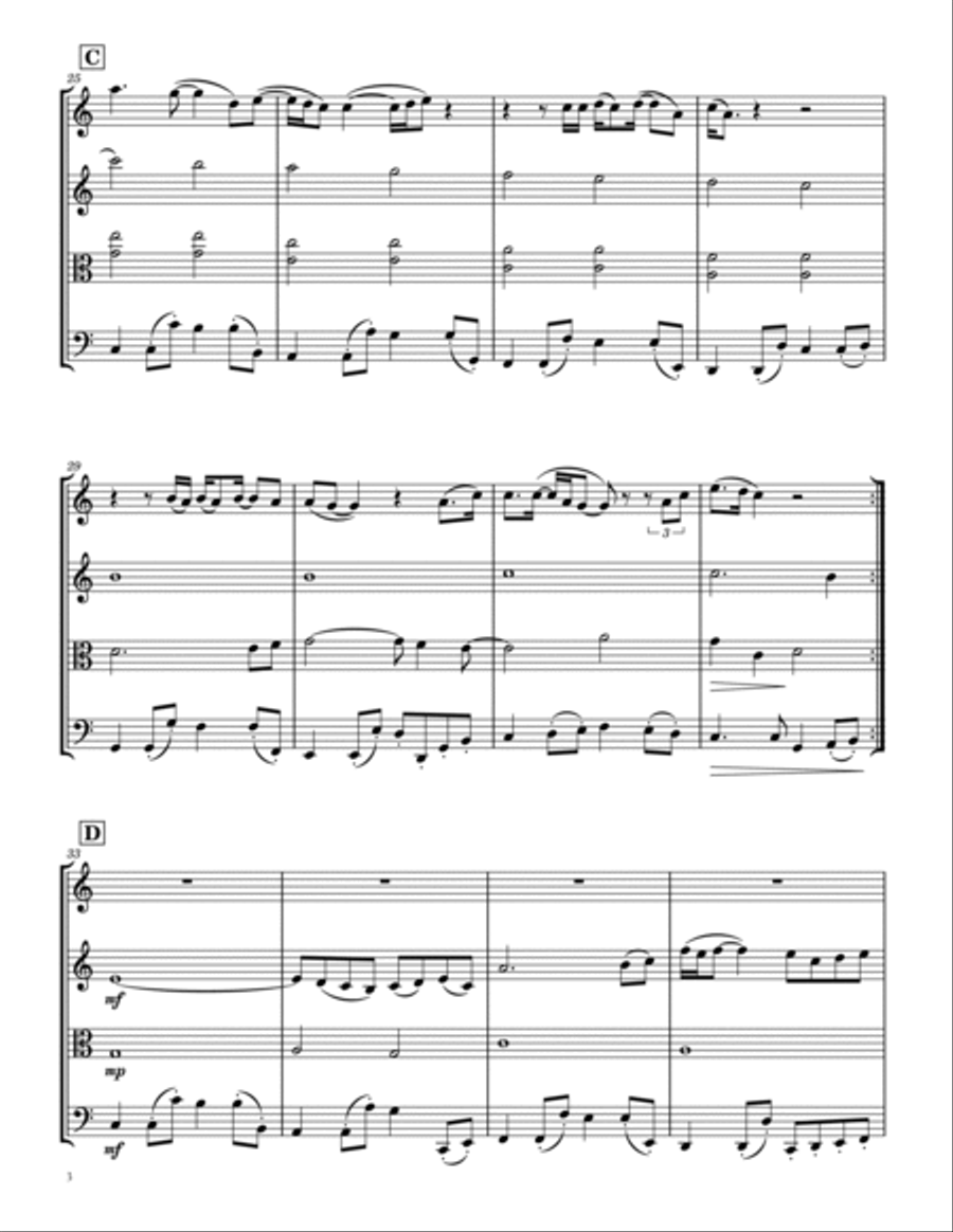A Whiter Shade Of Pale String Quartet scores gallery preview page 4