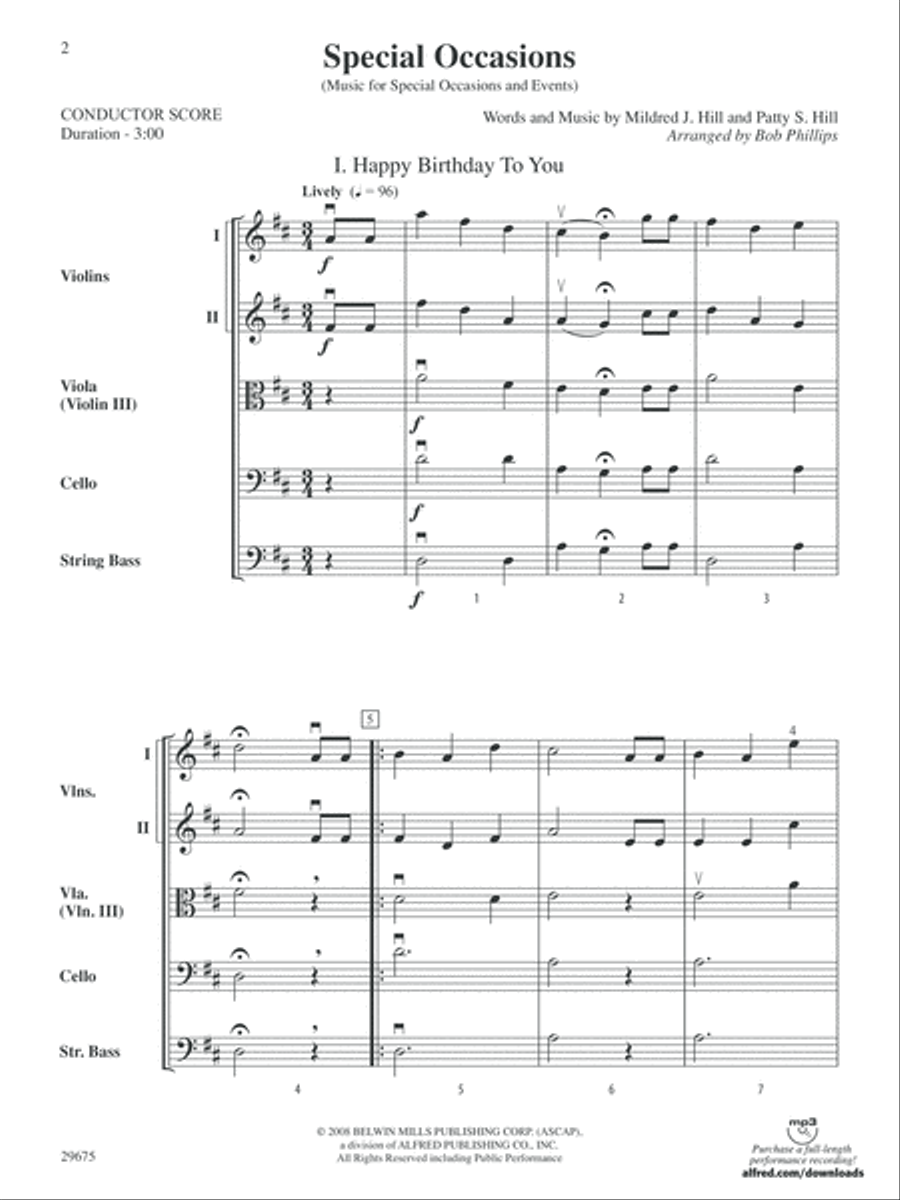 Special Occasions (Music for Special Occasions and Events): Score String Orchestra scores gallery preview page 2