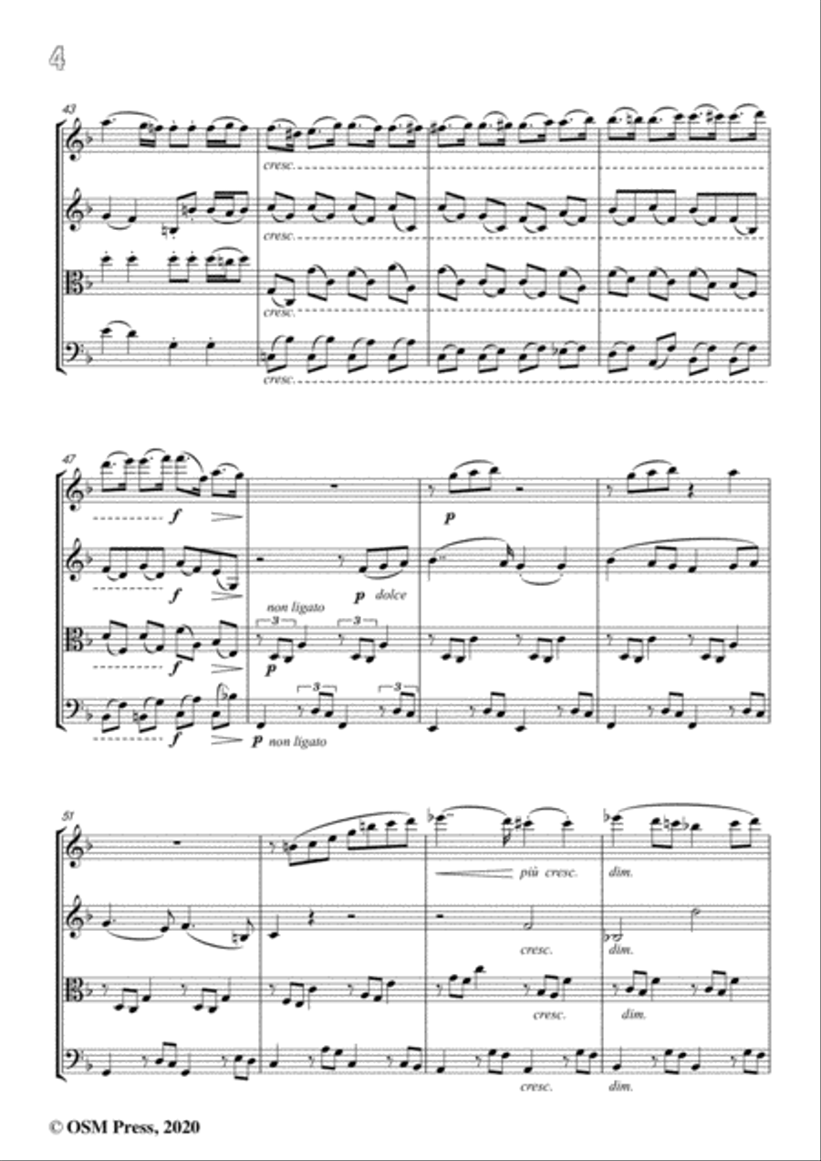 Beethoven-String Quartet No.15 in a minor,Op.132 String Quartet scores gallery preview page 6