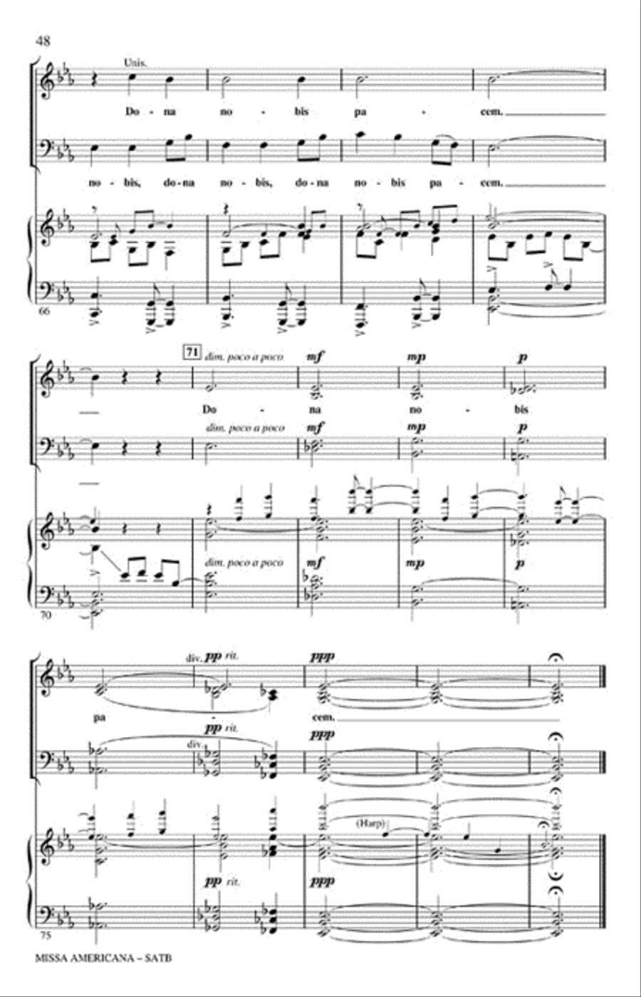 Missa Americana Missa Americana 4-Part scores gallery preview page 9