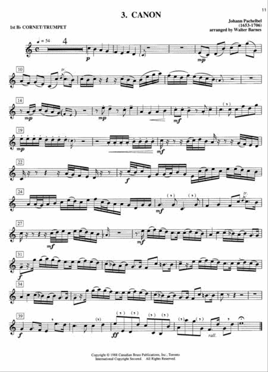 The Canadian Brass Book of Favorite Quintets Trumpet scores gallery preview page 2