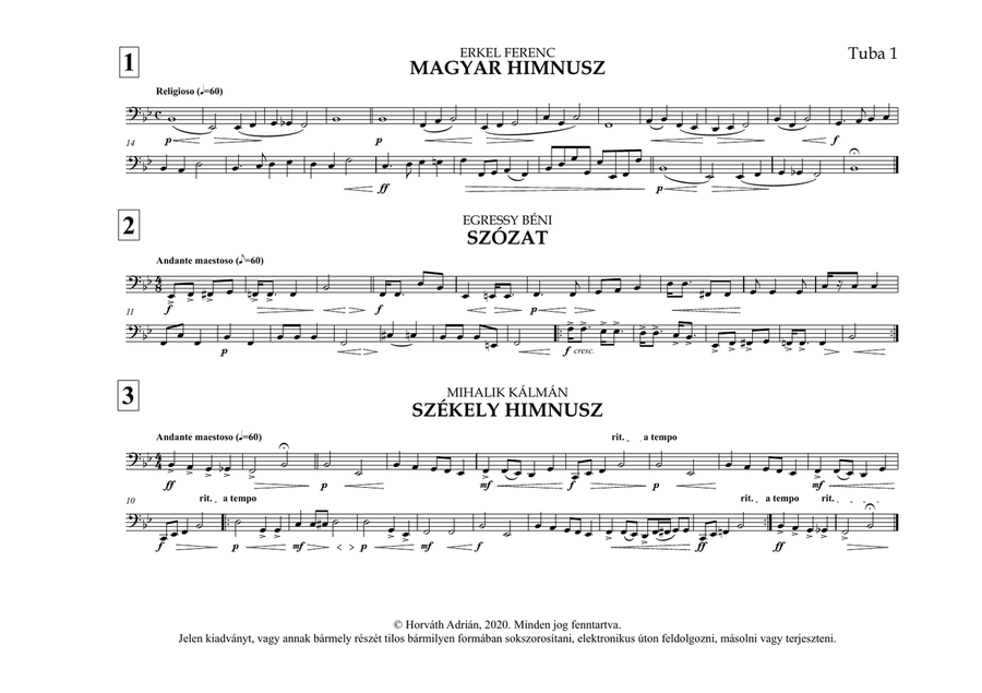 Indulókönyv 2020 - 35 Tuba 1 Concert Band scores gallery preview page 5