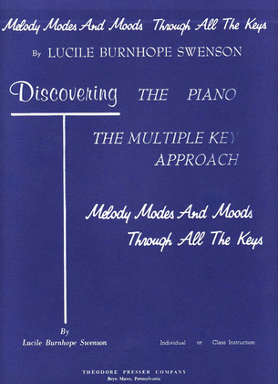 Book cover for Discovering the Piano: the Multiple Key Approach