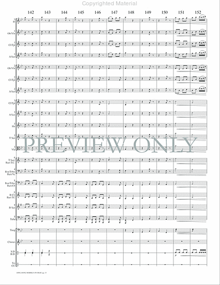Ding Dong Merrily on High Concert Band scores gallery preview page 18