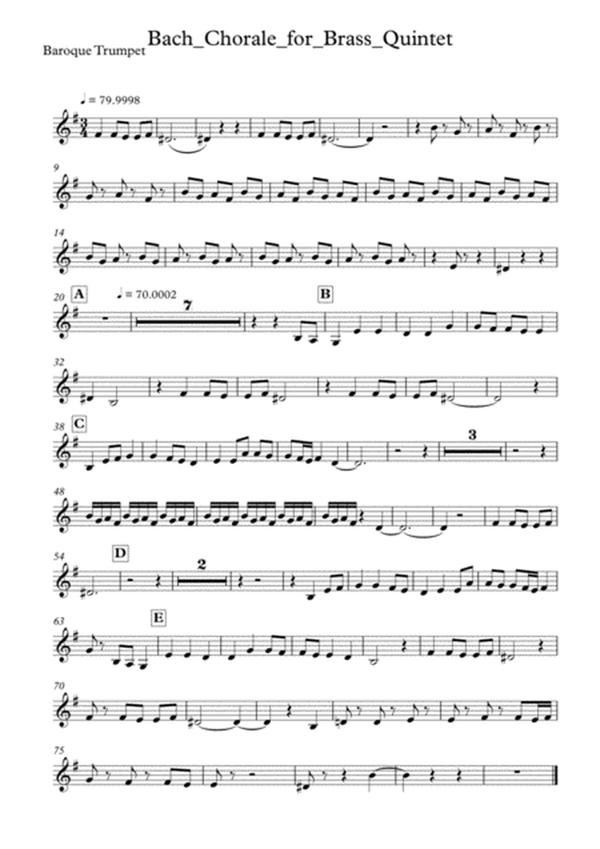 Chorale for brass quintet image number null