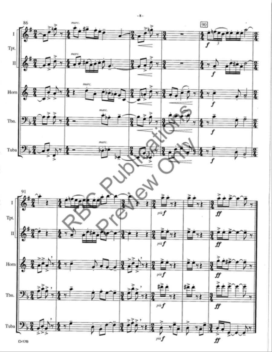Allegro Maestoso Brass Quintet Brass Quintet scores gallery preview page 9