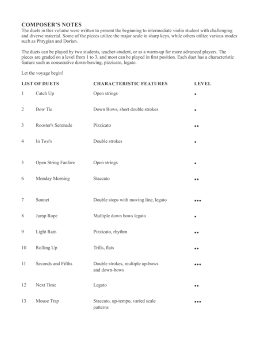 A Voyage for Two Violins A Voyage for Two Violins Violin scores gallery preview page 3
