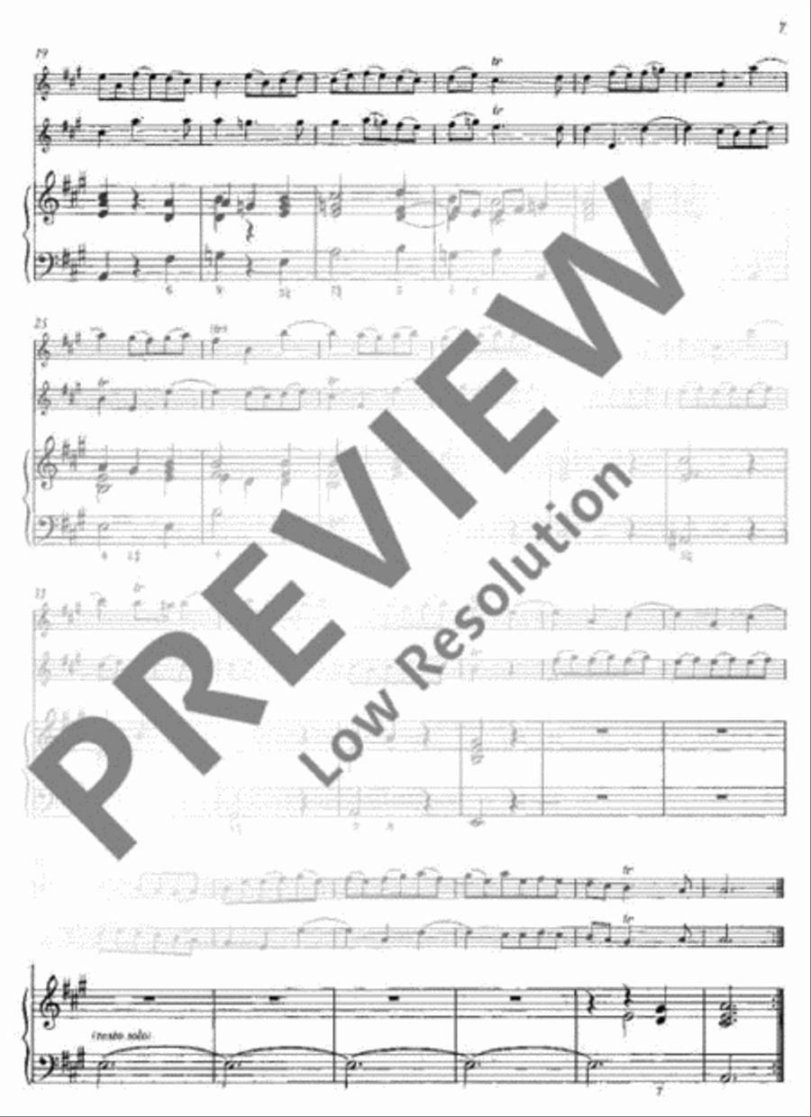 Concerto A major Flute scores gallery preview page 8