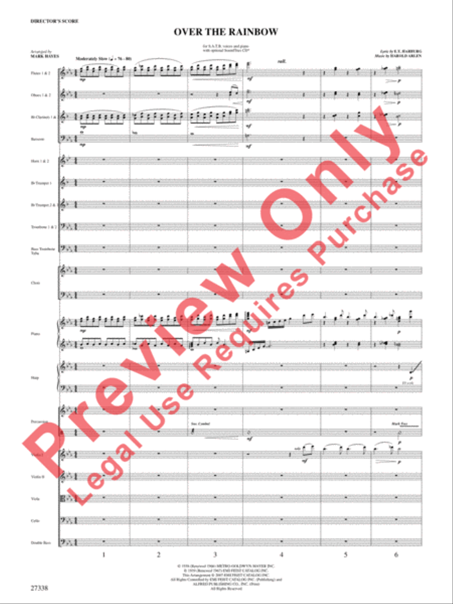 Over the Rainbow Over the Rainbow Choir scores gallery preview page 2