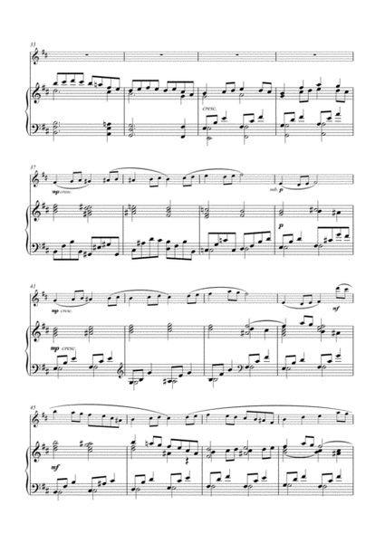Chanson Triste for Flute (or Oboe / Violin and Piano