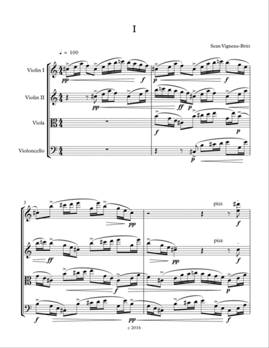 String Quartet, Score and Parts String Quartet scores gallery preview page 3