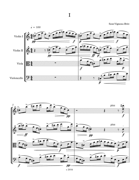 String Quartet, Score and Parts image number null