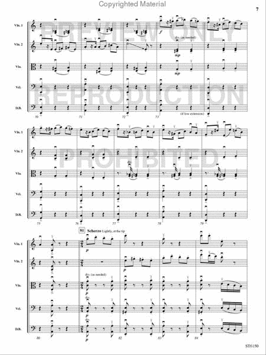 Variations on Paganini String Orchestra scores gallery preview page 6
