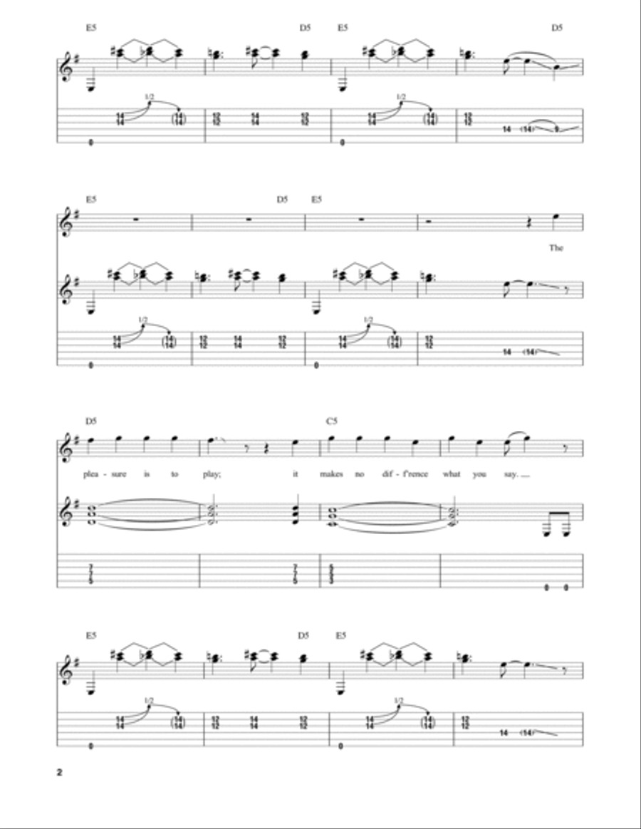 Ace Of Spades Electric Guitar scores gallery preview page 2