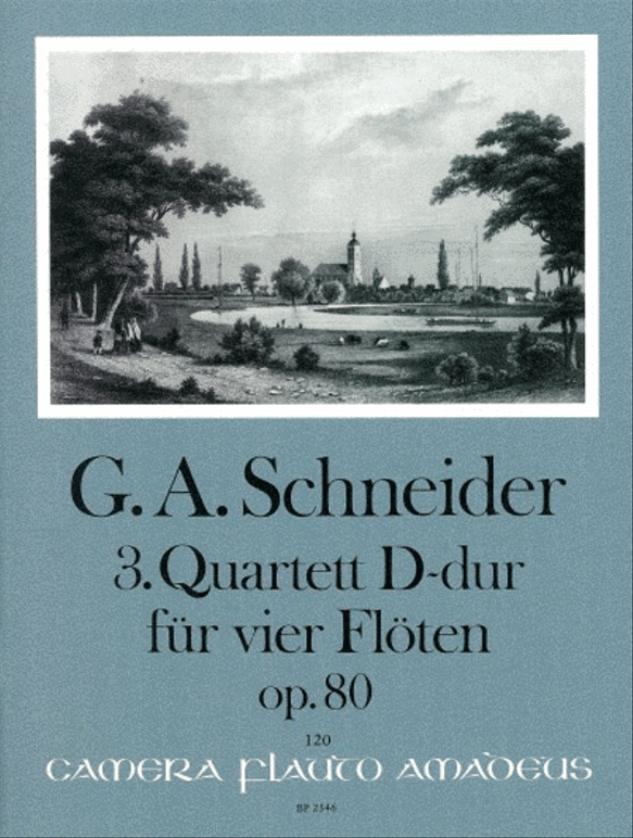 Quartetto III D major op. 80 Flute Quartet scores gallery preview page 1