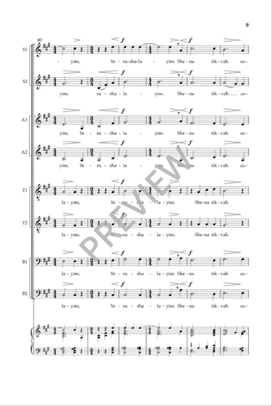 Jerusalem (SSAATTBB) SSAATTBB scores gallery preview page 10