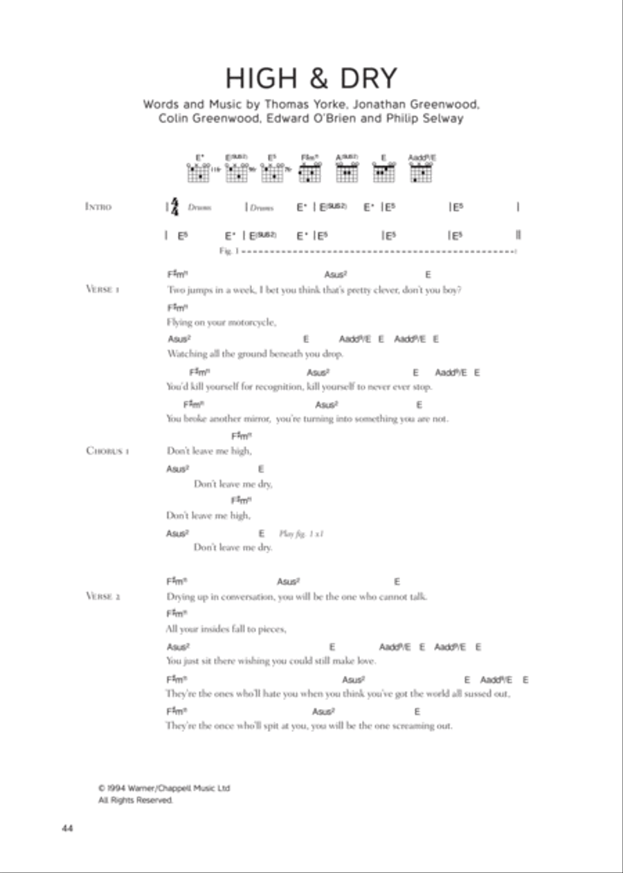 Radiohead Complete Guitar scores gallery preview page 3