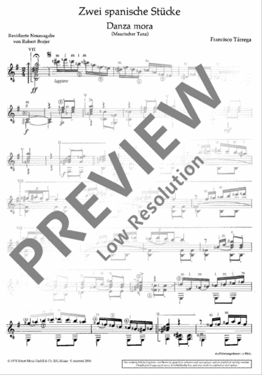 2 Spanish pieces Classical Guitar scores gallery preview page 5