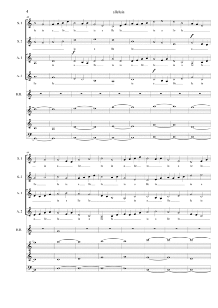 Alleluia Alleluia SSAA scores gallery preview page 4