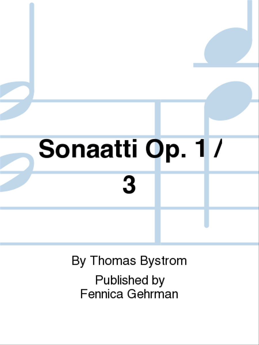 Sonata / Sonaatti op 1/3 Violin Solo scores gallery preview page 1