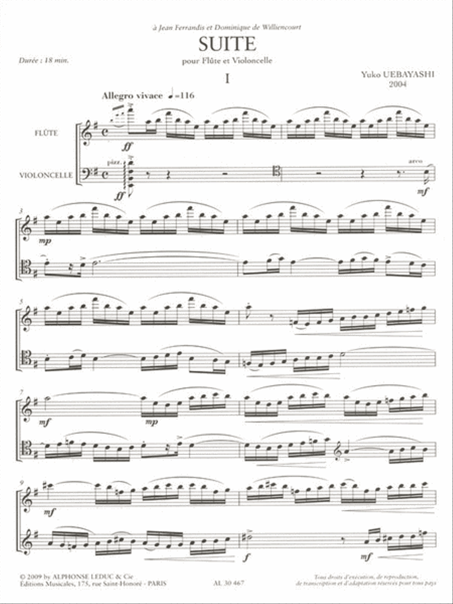Suite For Flute And Cello Flute scores gallery preview page 2