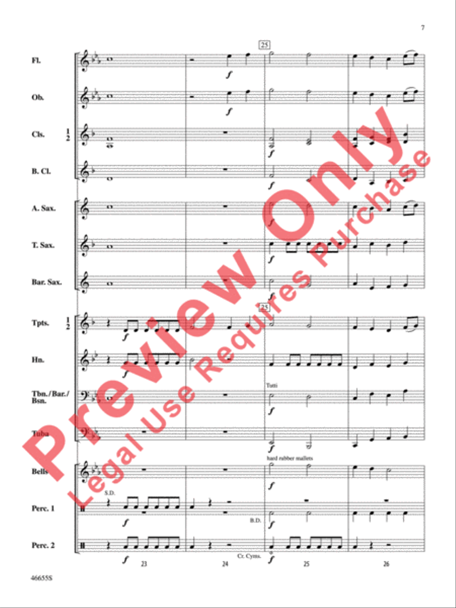 Open the Door! Concert Band scores gallery preview page 8