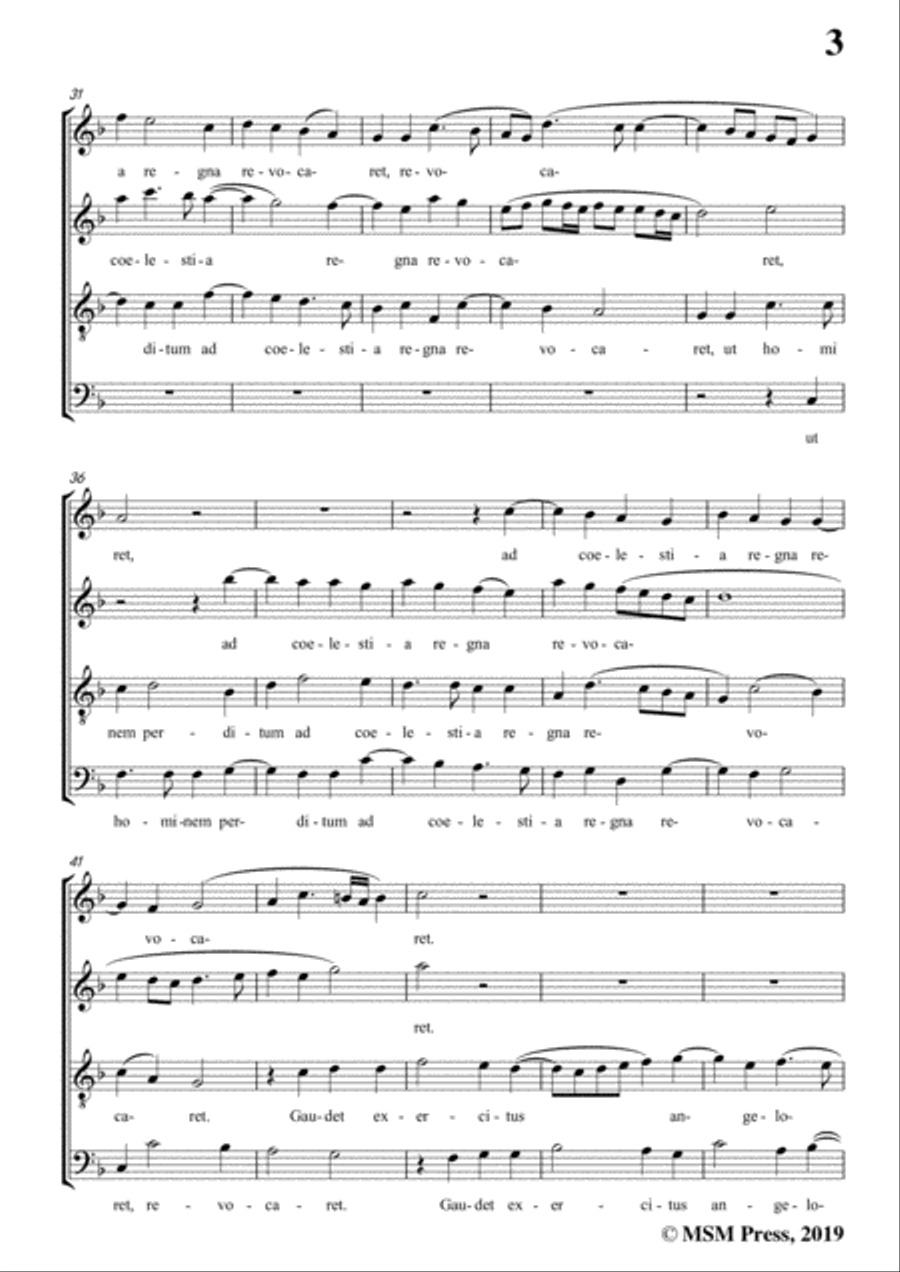 Goudimel-Hodie nobis coelorum,in F Major,for A cappella 4-Part scores gallery preview page 5