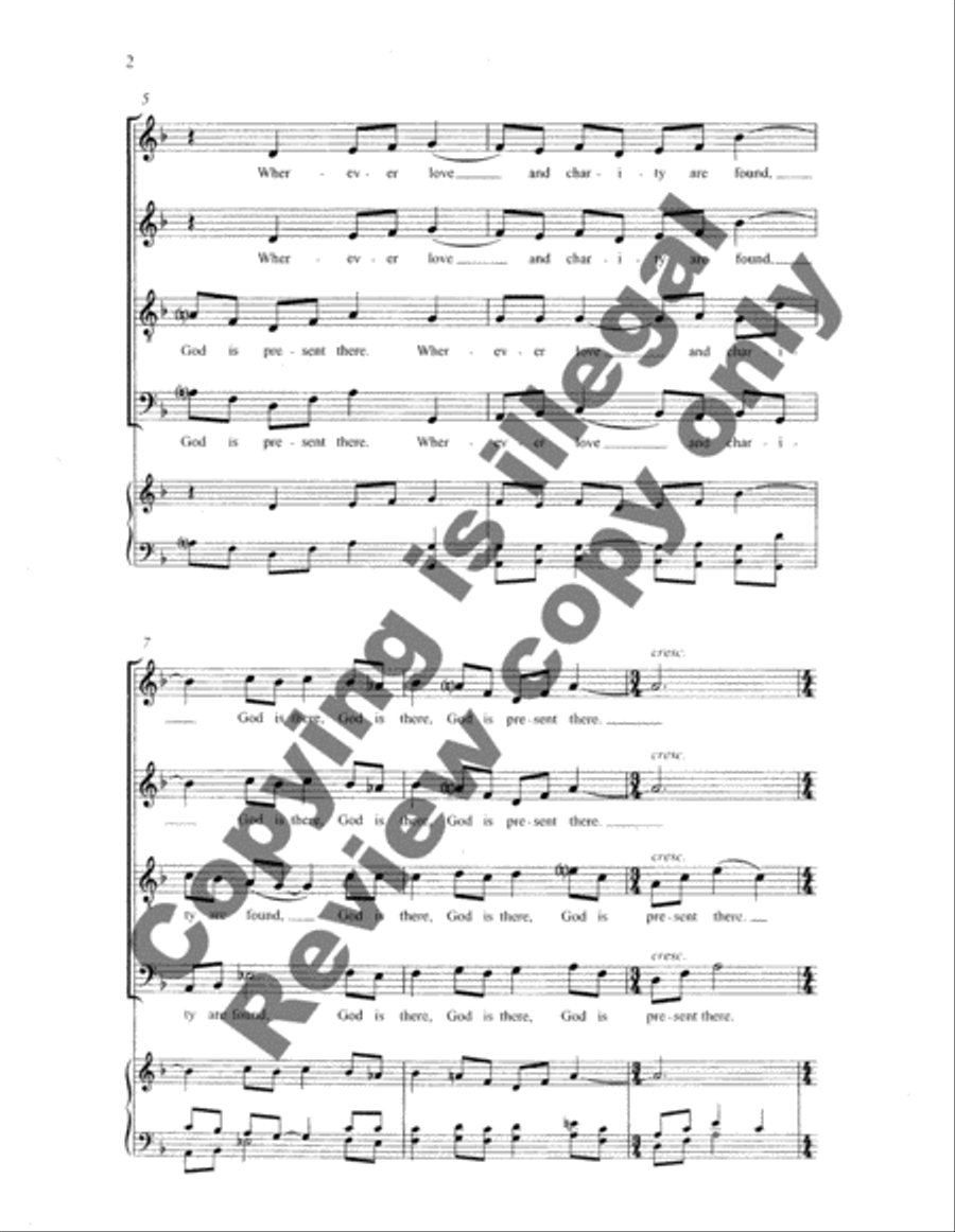 Ubi Caritas Ubi Caritas 4-Part scores gallery preview page 22
