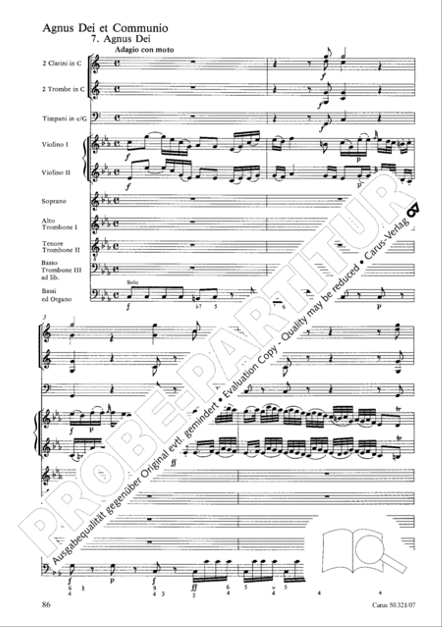 Requiem in C minor 4-Part scores gallery preview page 93