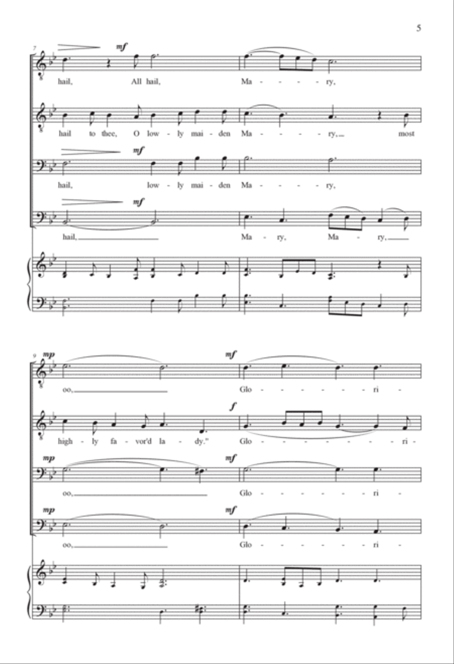 The Angel Gabriel TTBB scores gallery preview page 5