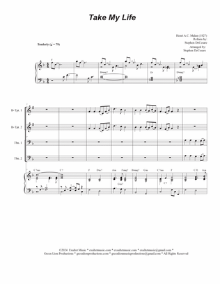 Take My Life (Brass Quartet and Piano - Alternate Version)