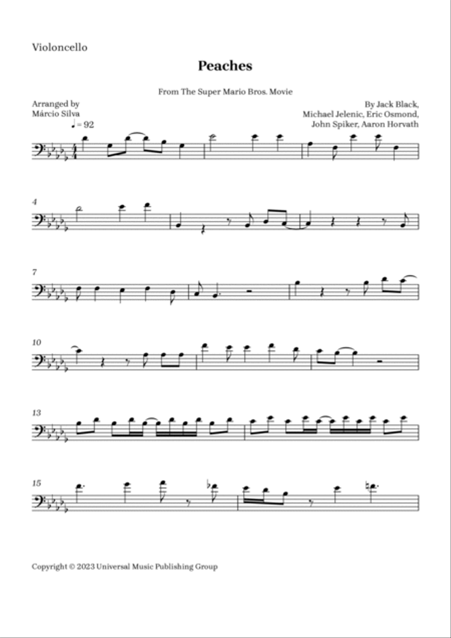 Peaches Piano scores gallery preview page 4