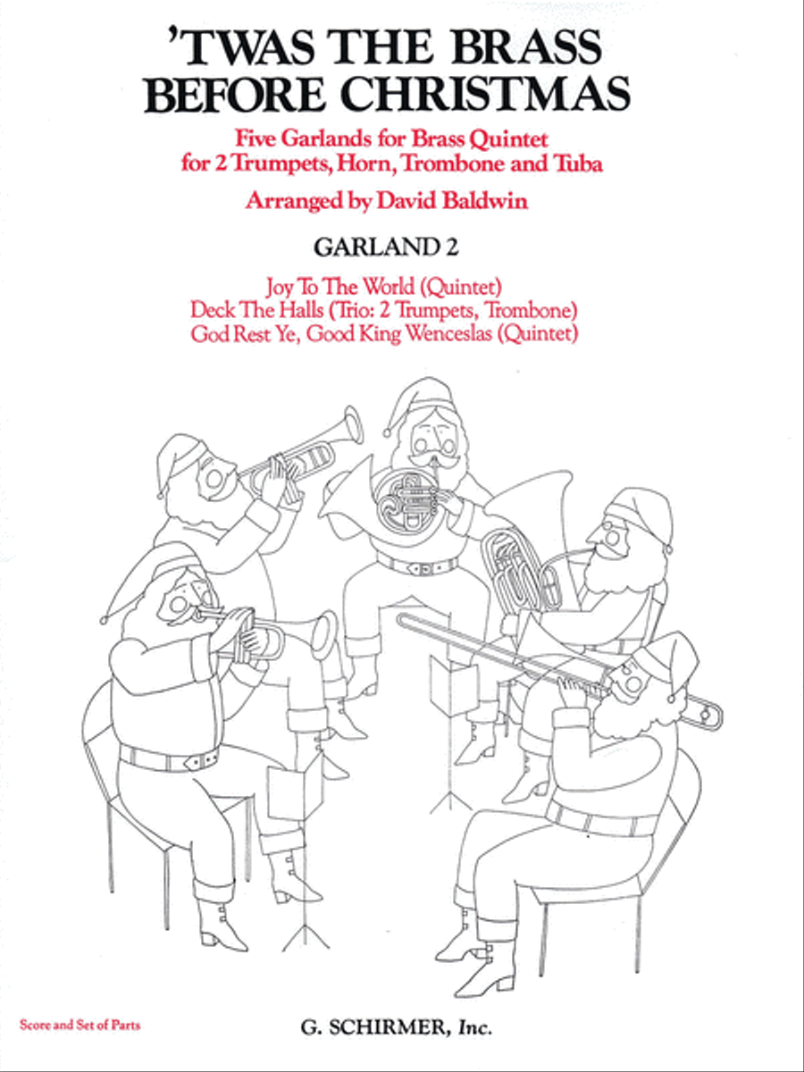 Twas the Brass Before Christmas, 3 Garlands Brass Quintet scores gallery preview page 1