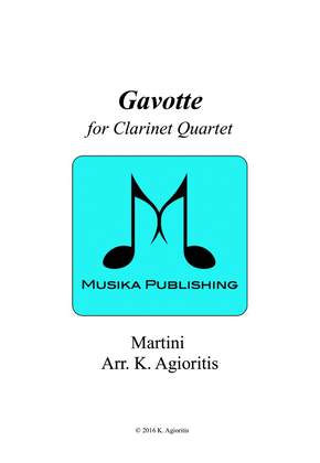 Book cover for Gavotte - for Clarinet Quartet
